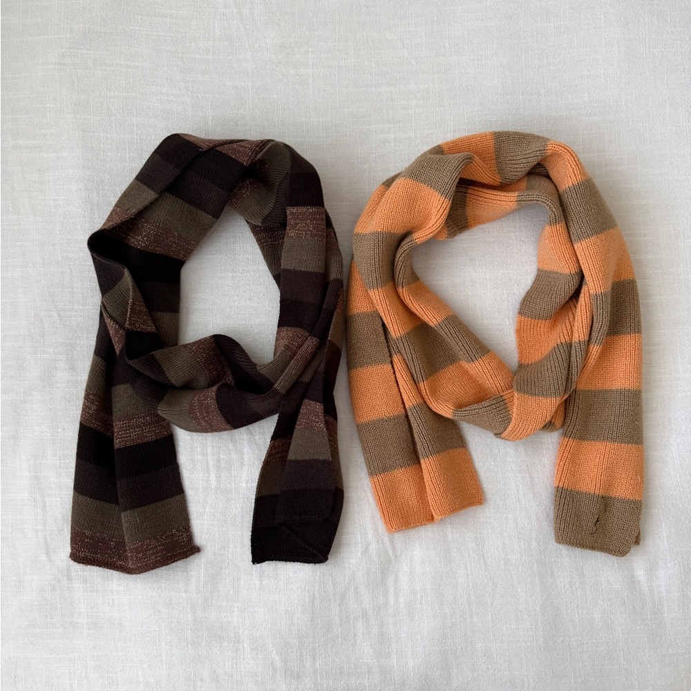 Cozy Knit Striped Scarves